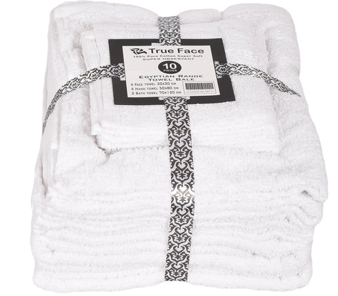10 Piece Absorbent Cotton Towel Set